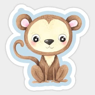 Cute Baby Monkey Sticker